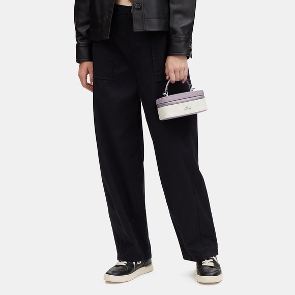 NWT Coach Outlet Train Case Crossbody In Signature Canvas - Picture 5 of 5